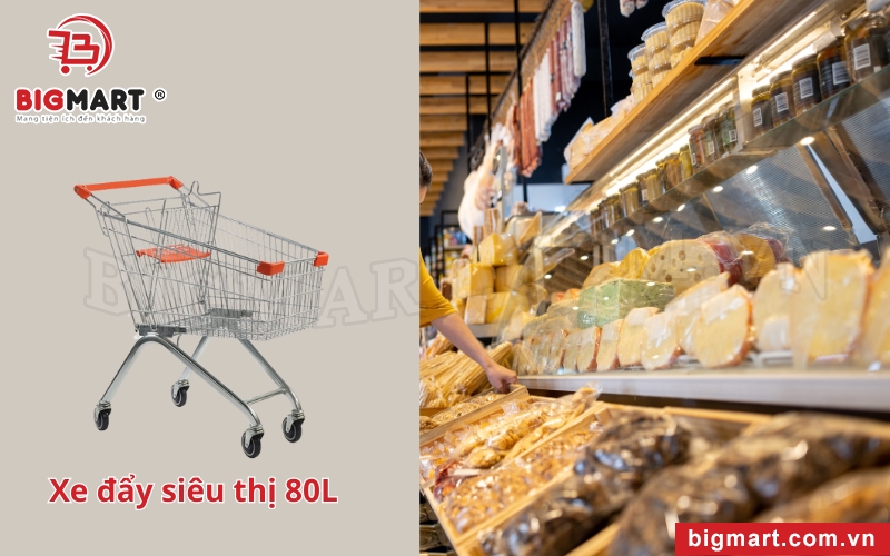 Xe đẩy siêu thị tại Hà Nam dung tích 80L