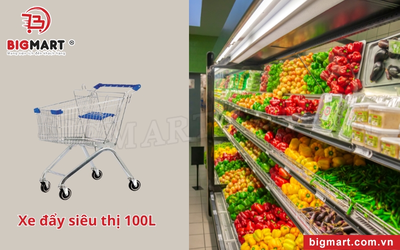 Xe đẩy siêu thị tại Hà Nam dung tích 100L