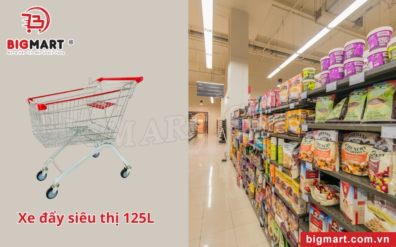 Xe đẩy siêu thị tại Hà Nam dung tích 125L