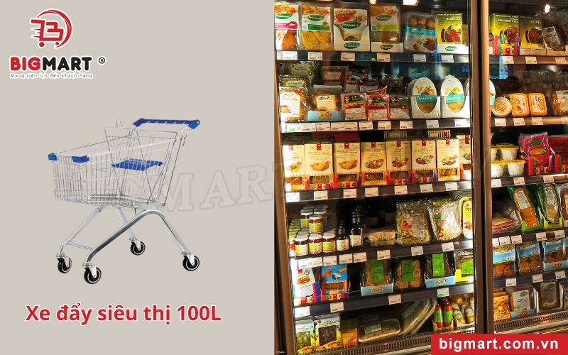 Xe đẩy siêu thị tại Hưng Yên 100L