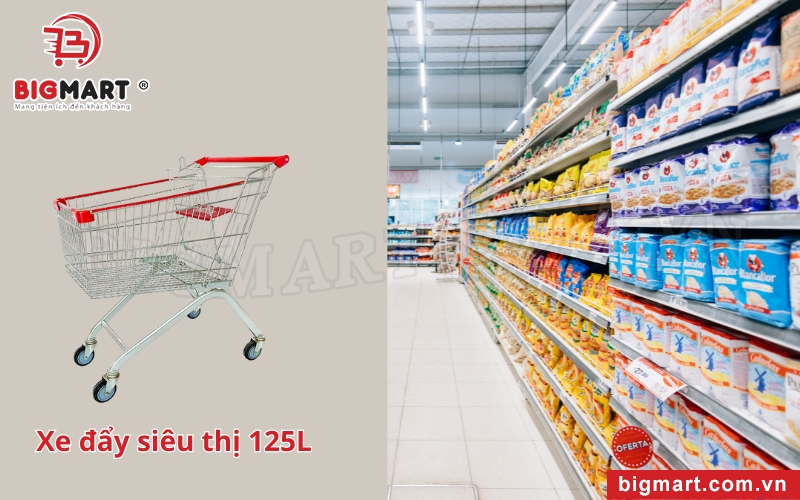 Xe đẩy siêu thị tại Hưng Yên 125L