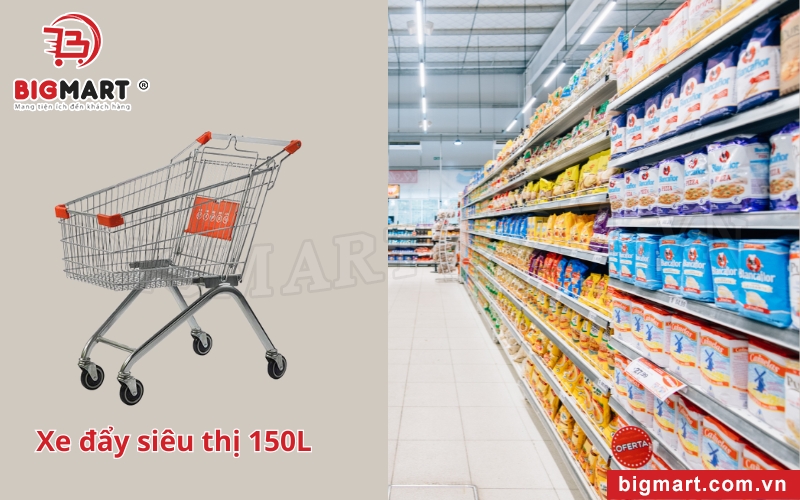 Xe đẩy siêu thị tại Hưng Yên 150L