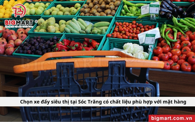 chọn xe đẩy siêu thị tại Sóc Trăng hợp với mặt hàng