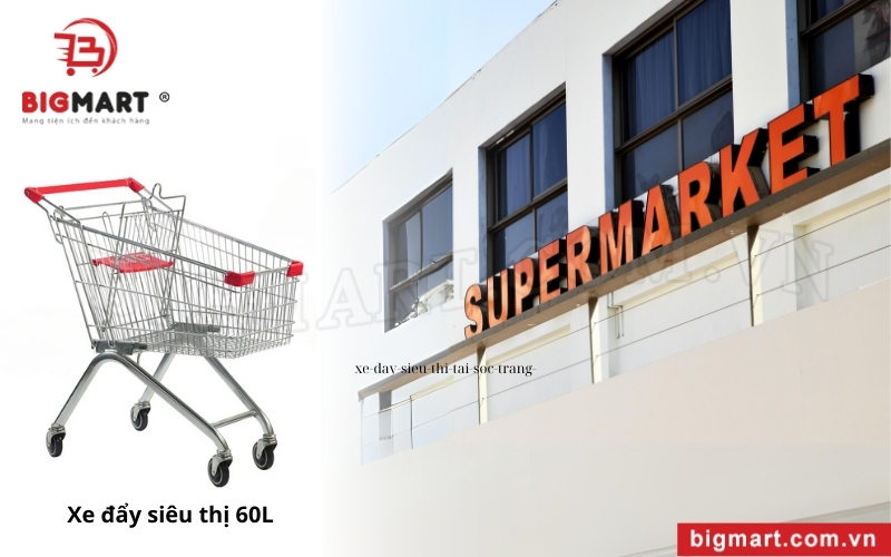 xe đẩy siêu thị tại Sóc Trăng 60L