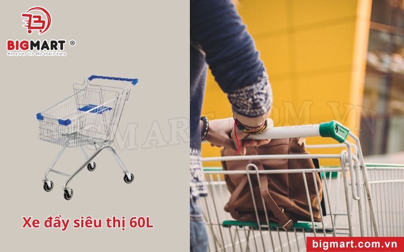 Xe đẩy siêu thị tại Thái Bình 60L