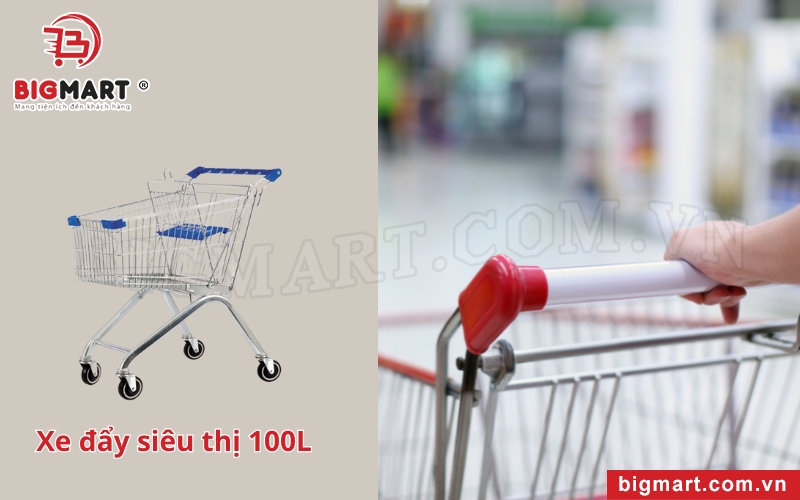 Xe đẩy siêu thị tại Thái Bình 100L