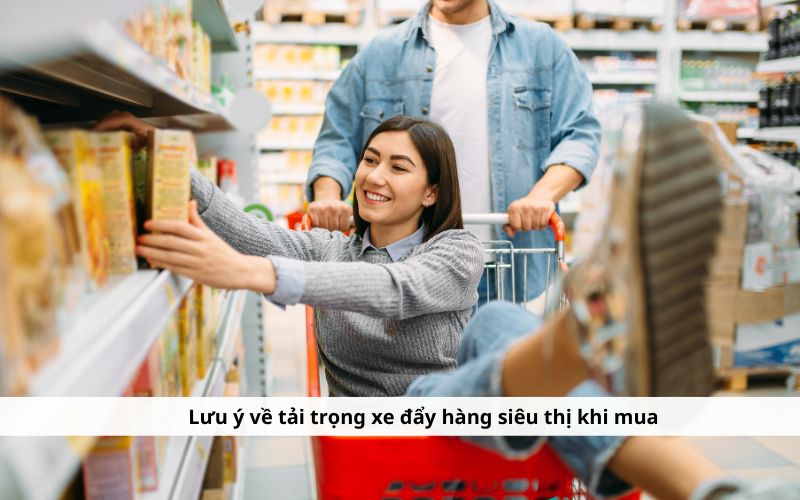 chú ý về tải trọng của xe đẩy siêu thị tại Trà Vinh