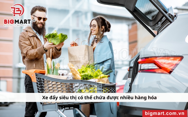 Xe Đẩy Siêu Thị Tại Vĩnh Long có thể chứa nhiều hàng