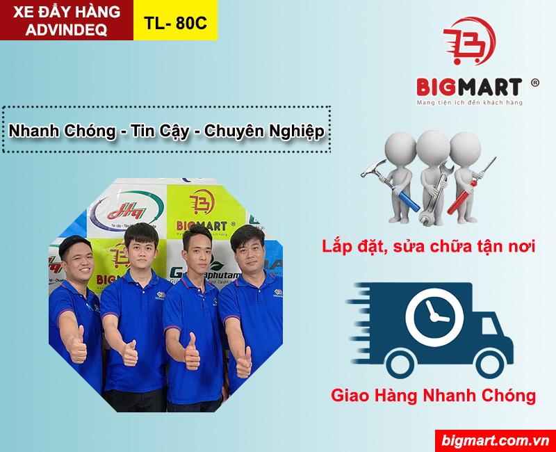 Bigmart - chuyên cung cấp xe đẩy hàng 2 bánh gấp gọn