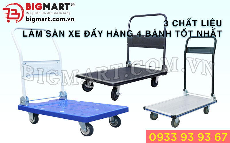 Những loại xe đẩy hàng 4 bánh hiện nay