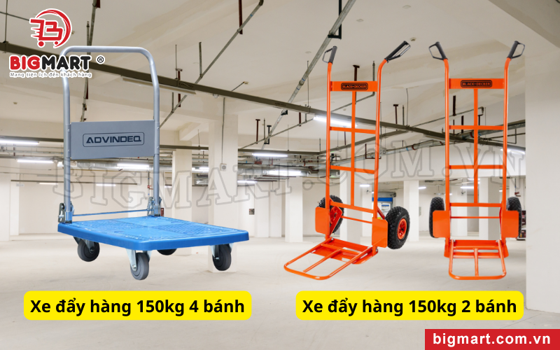 Các dòng xe đẩy hàng 150kg