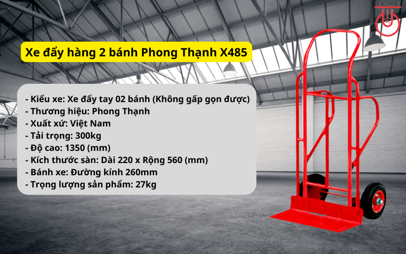 Xe đẩy hàng 2 bánh Phong Thạnh X485