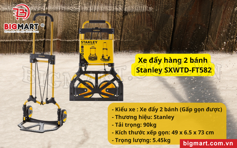 Xe đẩy hàng 2 bánh Stanley SXWTD-FT582