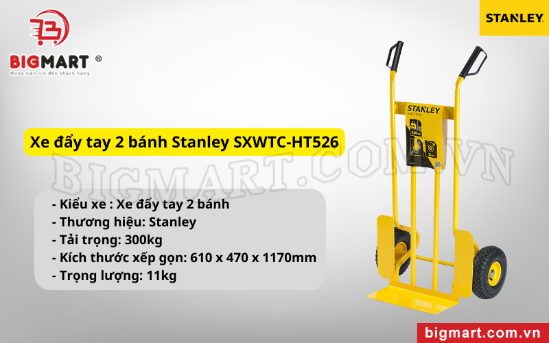 Xe đẩy tay 2 bánh Stanley SXWTC-HT526