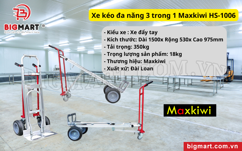 Xe kéo đa năng 3 trong 1 Maxkiwi HS-1006