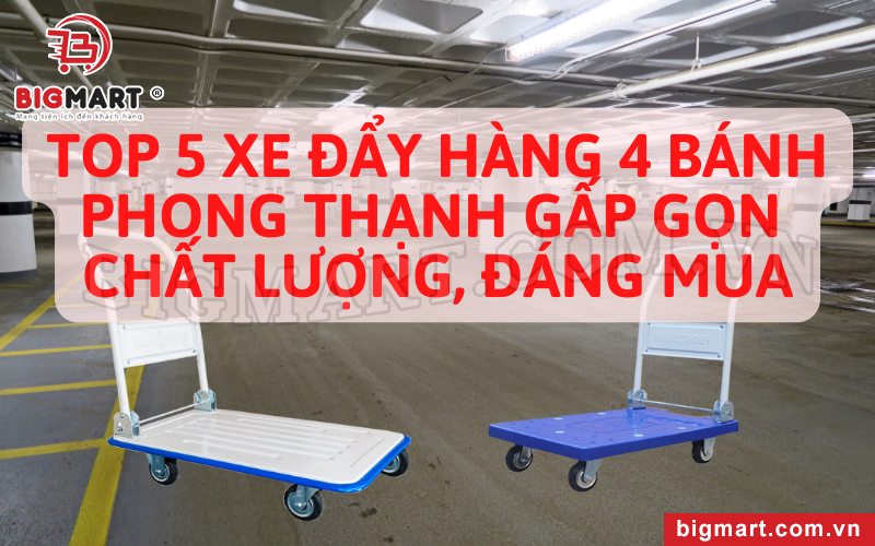 Top 5 Xe Đẩy Hàng 4 Bánh Phong Thạnh Gấp Gọn Chất Lượng, Đáng Mua