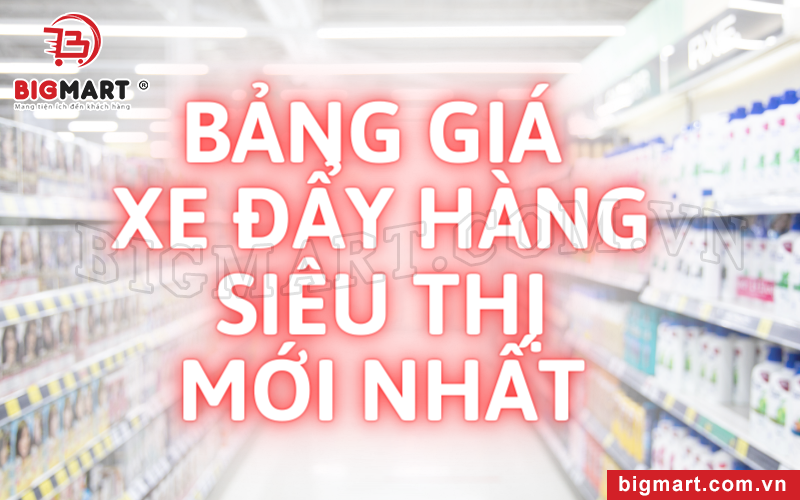 BẢNG GIÁ XE ĐẨY HÀNG SIÊU THỊ MỚI NHẤT 