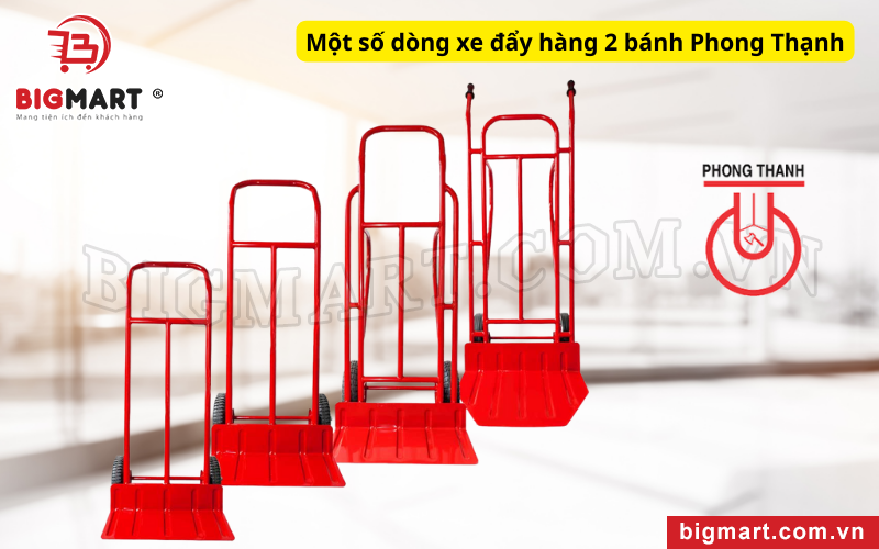 Một số dòng xe đẩy hàng 2 bánh Phong Thạnh