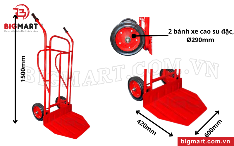 Xe đẩy hàng 2 bánh Phong Thạnh X550