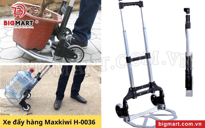 Xe đẩy hàng 2 bánh 100kg Maxkiwi H-0036