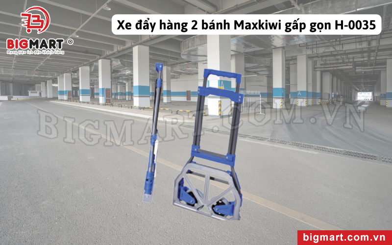 Xe đẩy hàng 2 bánh Maxkiwi gấp gọn H-0035