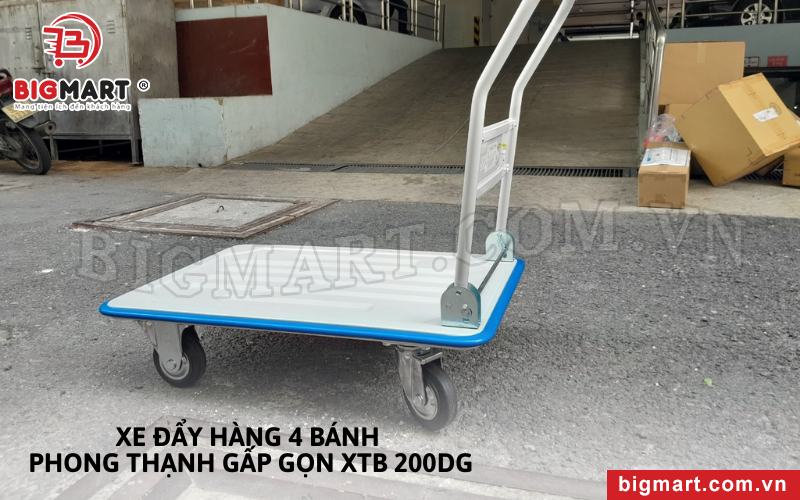 Xe Đẩy Hàng 4 Bánh Phong Thạnh Gấp Gọn XTB 200DG