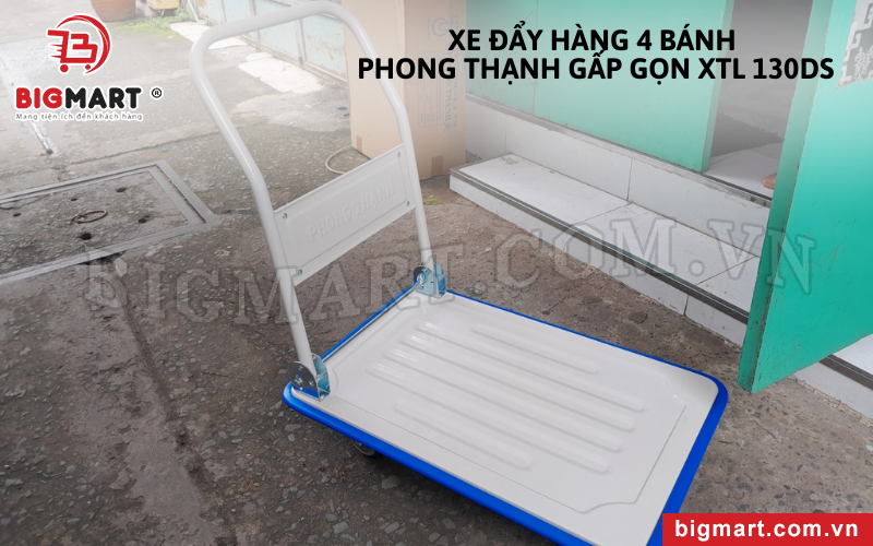 Xe Đẩy Hàng 4 Bánh Phong Thạnh Gấp Gọn XTL 130DS