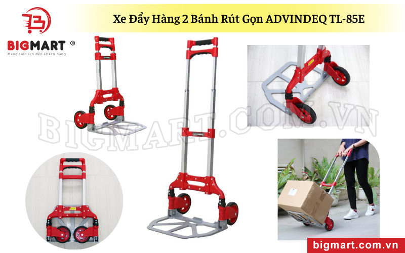 Xe đẩy hàng 2 bánh gấp gọn Advindeq TL-85E