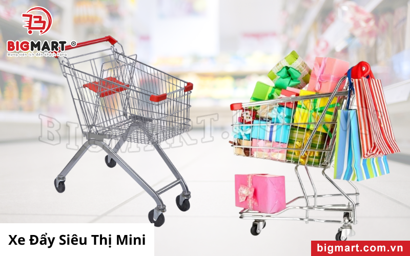 Xe đẩy siêu thị mini