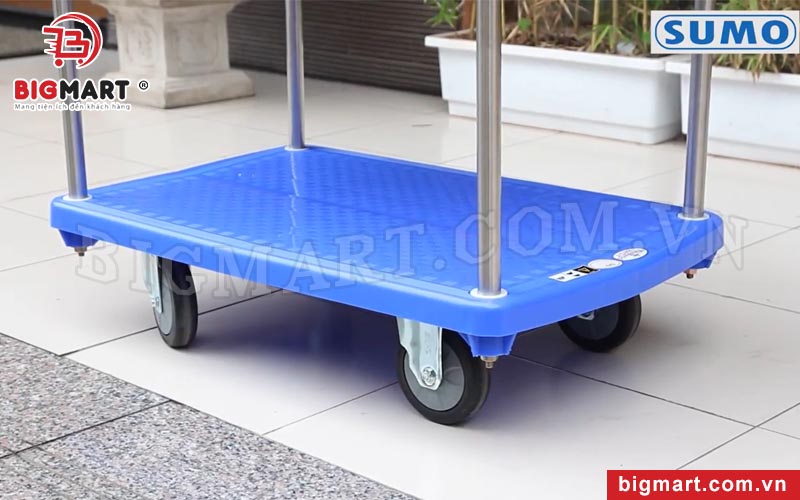 Xe Đẩy Hàng 2 Tầng Sàn Nhựa SUMO NP-220S Tải Trọng 300kg