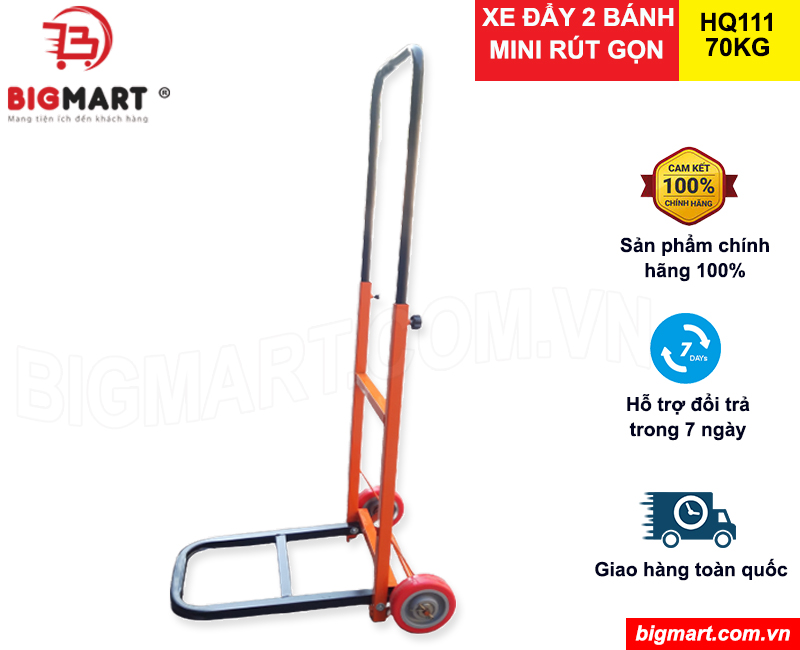 Xe đẩy 2 bánh mini gấp gọn giá rẻ tại Bigmart.com.vn