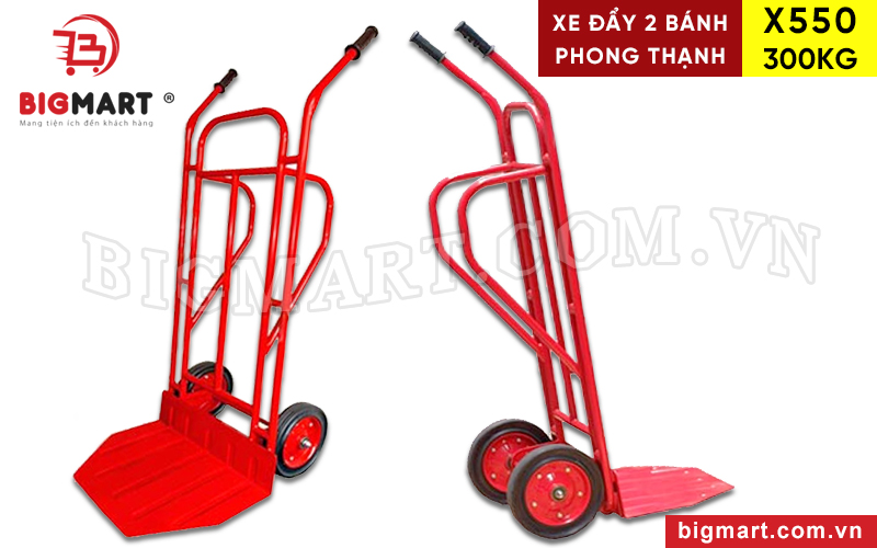 Xe đẩy hàng 2 bánh Phong Thạnh X550 (300kg-1.5m)