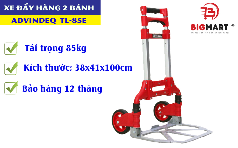 Xe đẩy hàng 2 bánh Advindeq TL-85E tải trọng 85kg