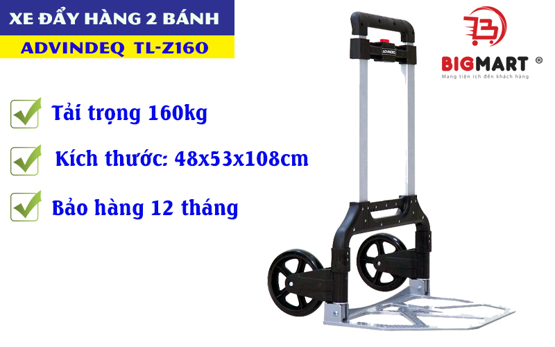 Xe đẩy hàng 2 bánh Advindeq TL-Z160C tải trọng 160kg