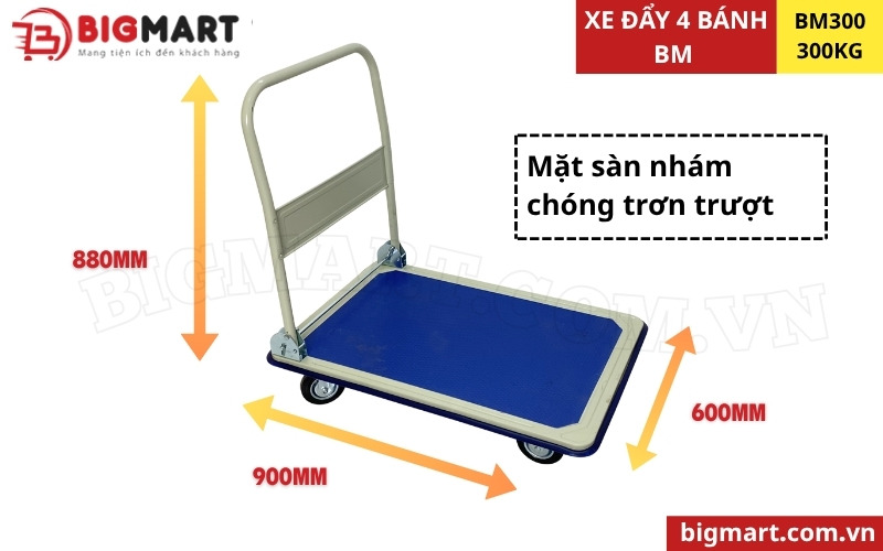 Thông số kỹ thuật xe đẩy hàng Bigmart BM300