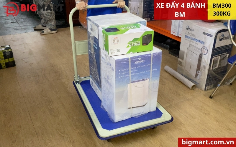 Khung xe Bigmart BM300 làm bằng thép cao cấp chịu lực bền bỉ