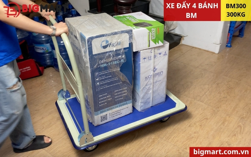 Bigmart BM300 phù hợp sử dụng trong lĩnh vực thường xuyên vận chuyển hàng hóa nặng, cồng kềnh