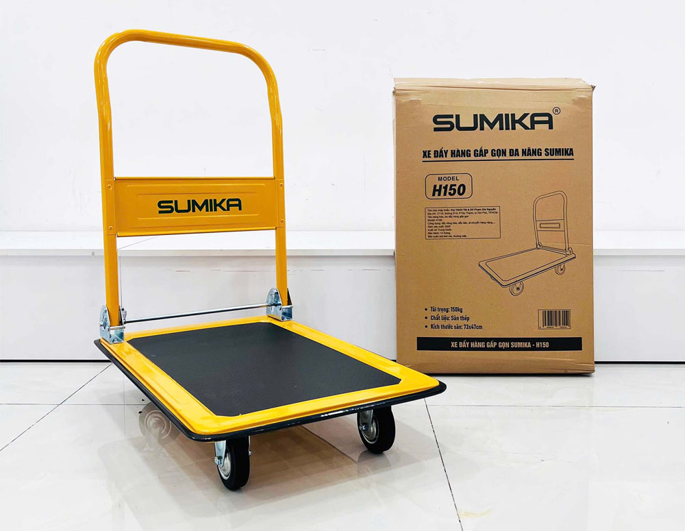 Xe đẩy hàng 4 bánh gấp gọn SUMIKA H150 (150kg)