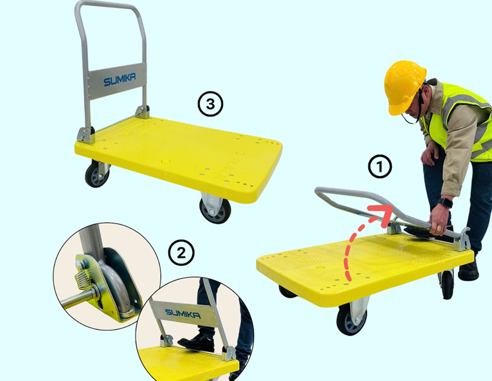 Tay đẩy gấp gọn dễ dàng