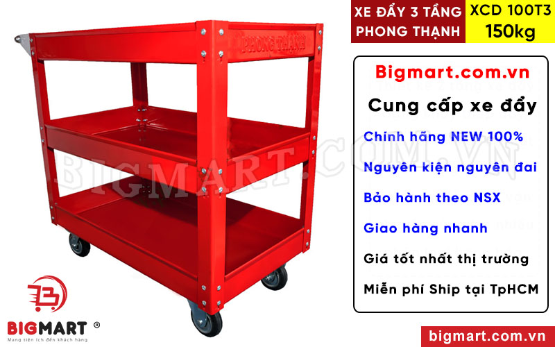 Mua xe đẩy 3 tầng Phong Thạnh XCD 100T3