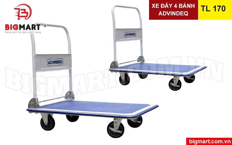 Xe đẩy hàng 4 bánh Advindeq TL 300 tải trọng 300kg