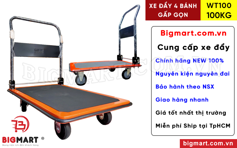 Mua Xe đẩy hàng WT100 chính hãng tại BIGMART