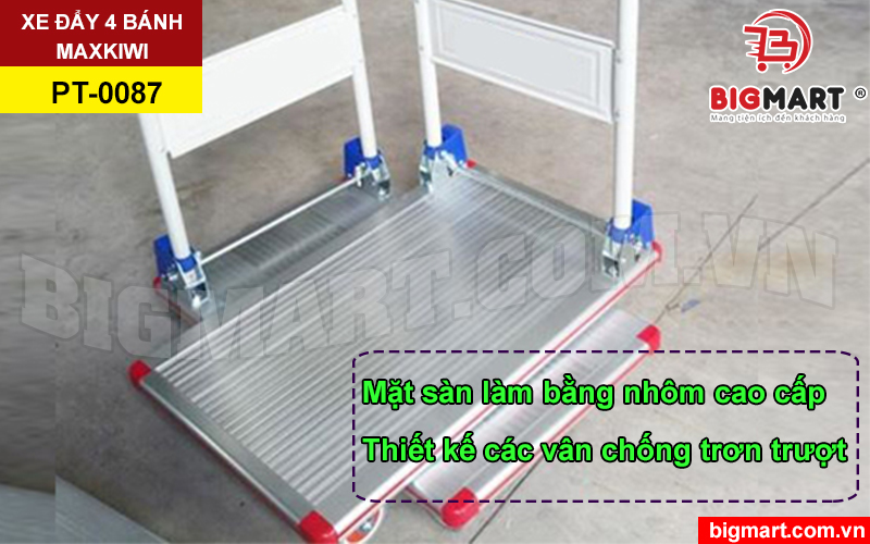 Sàn xe được thiết kế các vân chống trơn trượt hàng hóa