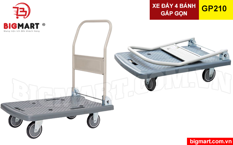 Xe đẩy hàng 4 bánh sumo GP210 tải trọng 300kg