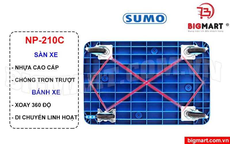 Sàn xe làm bằng nhựa cao cấp chóng trơn trượt hàng hóa