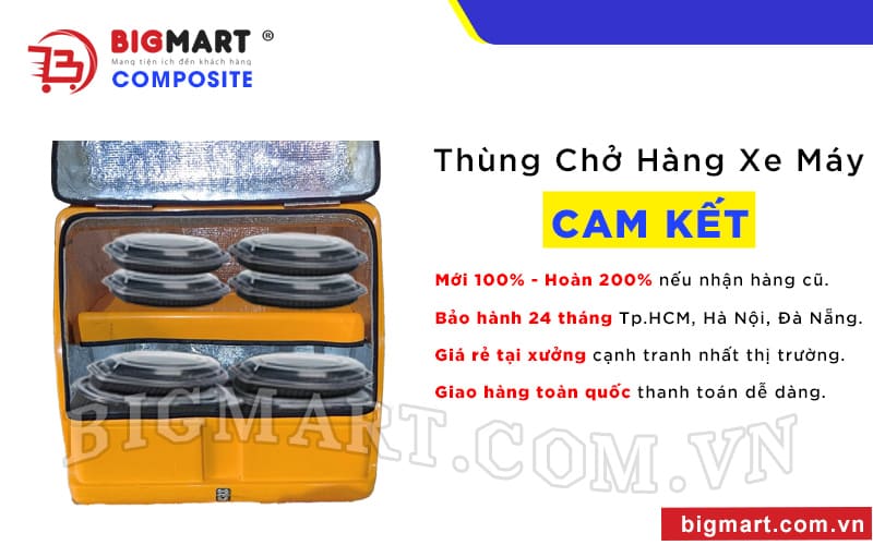 Bigmart Composite cung cấp thùng ship cơm giữ nhiệt, cao cấp, giá tại xưởng