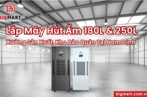 Lắp Máy Hút Ẩm 180L & 250L Kiểm Soát Ẩm Tại Xưởng Sản Xuất, Kho Bảo Quản Nam Định 