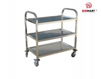 Xe Đẩy Hàng 3 Tầng Inox Tầng A080 (150kg)