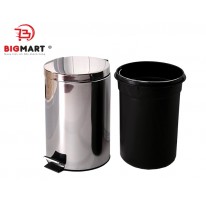 Thùng Rác Inox Đạp Chân Tròn 7 Lít